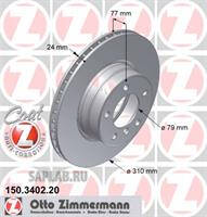 Купить OTTO ZIMMERMANN 150340220 ДИСК ТОРМОЗНОЙ ПЕРЕД E 60 / 150.3402.00
