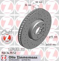 Купить ZIMMERMANN 150.3479.52 Диск торм.перед.вентил.перфорир. [348x36] SPORT COAT Z RIGHT [парный 150.3479.52]