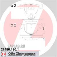 Купить ZIMMERMANN 21486.190.1 Колодки торм.перед.