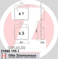 Купить ZIMMERMANN 21898.155.1 Колодки торм.задн.