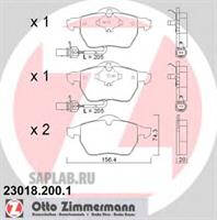 Купить ZIMMERMANN 23018.200.1 Колодки торм.перед. с датчиком износа