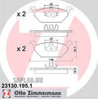 Купить ZIMMERMANN 23130.195.1 Колодки торм.перед.