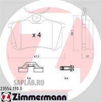 Купить ZIMMERMANN 23554.170.3 Колодки торм.зад.