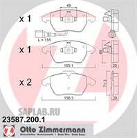 Купить OTTO ZIMMERMANN 235872001 КОЛОДКИ ТОРМОЗНЫЕ ПЕРЕДНИЕ С ДАТЧИКОМ