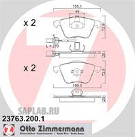 Купить ZIMMERMANN 23763.200.1 Колодки торм.перед. с датчиком износа