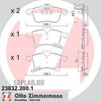 Купить ZIMMERMANN 23832.200.1 Колодки торм.перед. со звук.датчиком износа