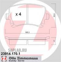Купить ZIMMERMANN 23914.170.1 Колодки торм.задн.