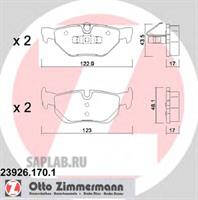 Купить ZIMMERMANN 23926.170.1 Колодки торм.задн.