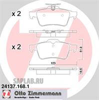 Купить ZIMMERMANN 24137.168.1 Колодки торм.задн.