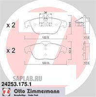 Купить ZIMMERMANN 24253.175.1 Колодки торм.задн.