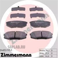 Купить ZIMMERMANN 24653.175.1 Колодки торм.задн.