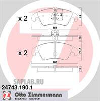 Купить ZIMMERMANN 24743.190.1 Колодки торм.перед.
