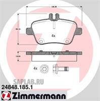 Купить ZIMMERMANN 24848.185.1 Колодки торм.задн.
