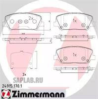 Купить ZIMMERMANN 24915.170.1 Колодки торм.перед.