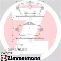 Купить ZIMMERMANN 25215.190.1 Колодки торм.задн.
