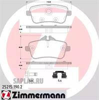 Купить ZIMMERMANN 25215.190.2 Колодки торм.задн. с аксессуарами