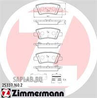 Купить ZIMMERMANN 25337.160.2 Колодки торм.задн. со звук.датчиком износа и аксессуарами
