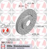 Купить ZIMMERMANN 380.2170.52 Торм.диск пер.[276x26] SPORT COAT Z