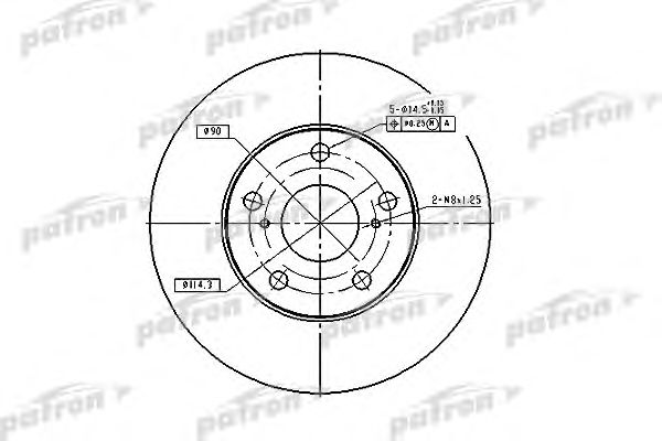 Купить PATRON PBD1431 Диск тормозной передн PBD1431