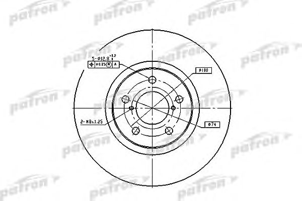 Купить PATRON PBD1437 Диск тормозной передн PBD1437