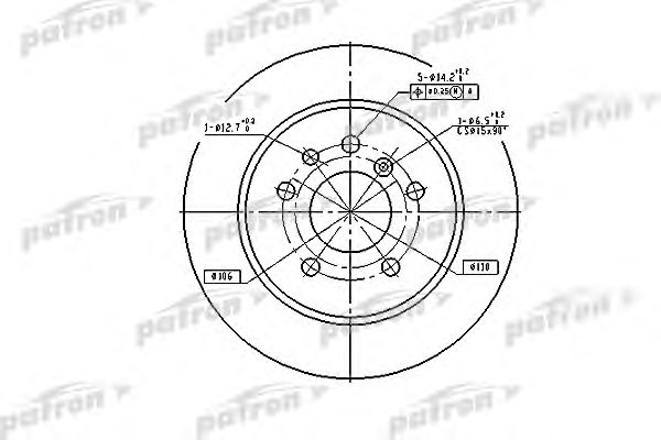 Купить PATRON PBD1613 Диск тормозной задн OPEL: OMEGA A 86-94, OMEGA A универсал 86-94, SENATOR B 87-93