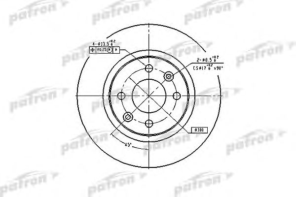 Купить PATRON PBD2586 Диск тормозной передн PBD2586
