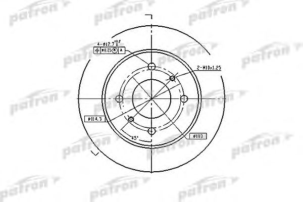 Купить PATRON PBD2592 Диск тормозной задн PBD2592