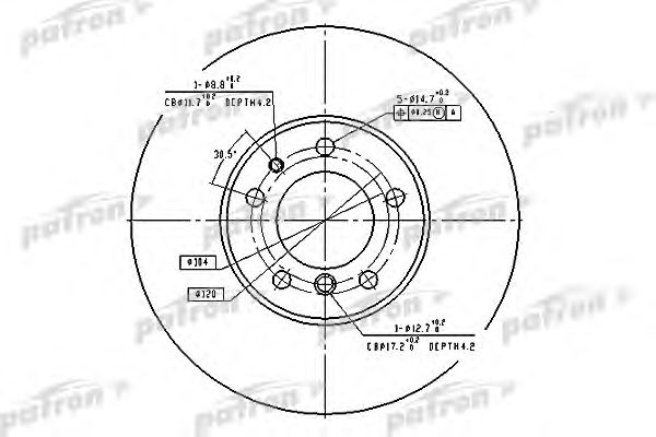Купить PATRON PBD2687 ДИСК ТОРМОЗНОЙ ПЕРЕД E 38 *__