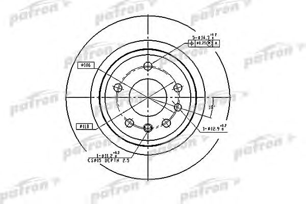 Купить PATRON PBD2714 Диск тормозной задн PBD2714