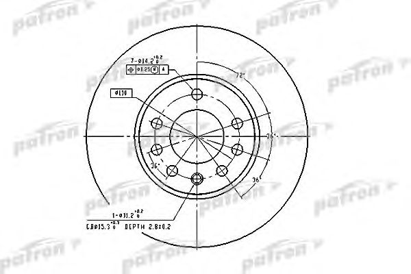 Купить PATRON PBD2778 Диск тормозной передн PBD2778