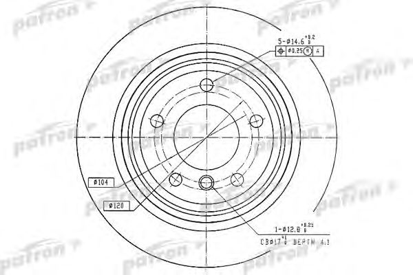Купить PATRON PBD2783 ДИСК ТОРМОЗНОЙ E 39 ЗАД *
