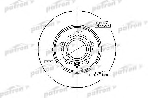 Купить PATRON PBD4047 Тормозные диск x2