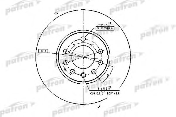 Купить PATRON PBD4048 Диск тормозной передн PBD4048