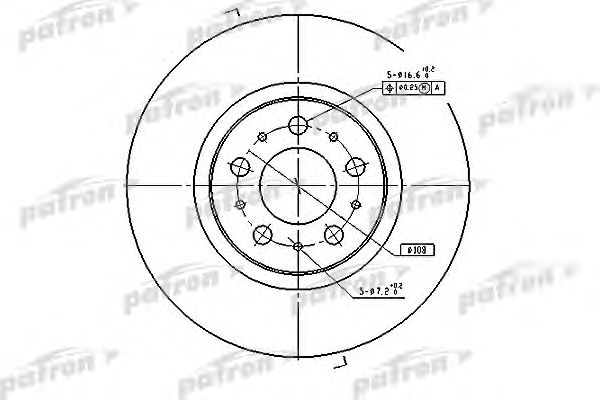 Купить PATRON PBD4053 Диск тормозной передн PBD4053