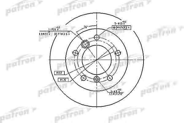 Купить PATRON PBD4088 Диск тормозной задн PBD4088