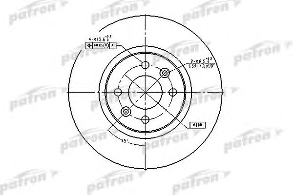 Купить PATRON PBD4110 Диск тормозной передн PBD4110