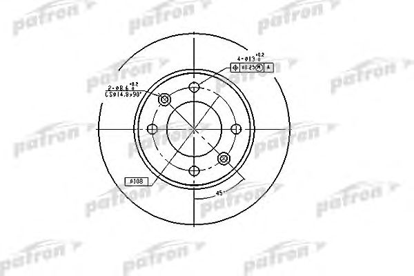Купить PATRON PBD4185 Диск тормозной задн PBD4185