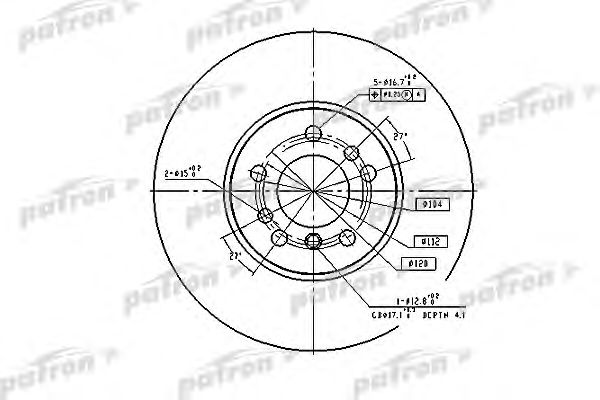 Купить PATRON PBD4187 ДИСК ТОРМОЗНОЙ ПЕРЕД E 53 X5 / 34116794300 *
