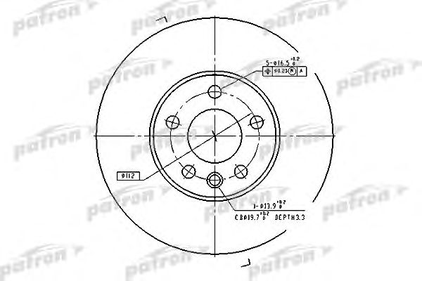 Купить PATRON PBD4323 Диск тормозной передн PBD4323