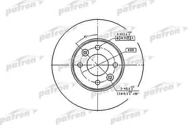 Купить PATRON PBD4364 Диск тормозной передн PBD4364