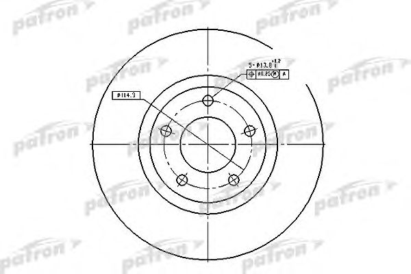 Купить PATRON PBD4385 Диск тормозной передн PBD4385