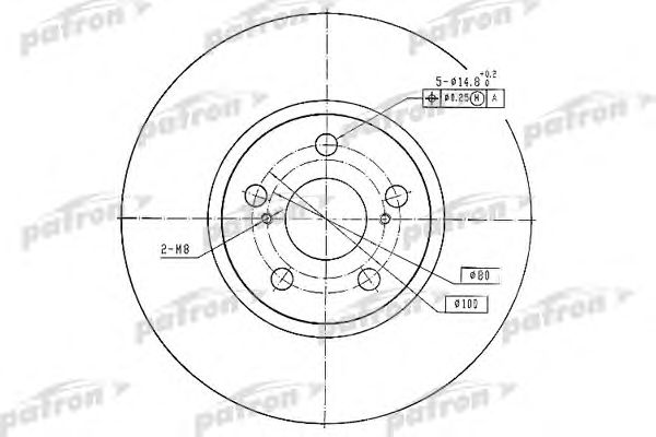 Купить PATRON PBD4416 Диск тормозной передн PBD4416