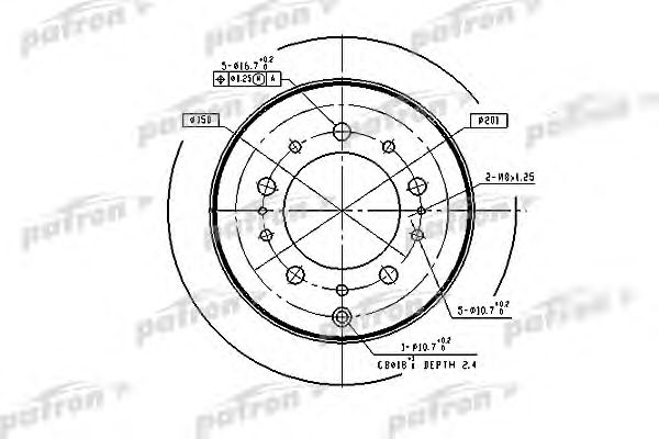 Купить PATRON PBD4483 Диск тормозной задн PBD4483
