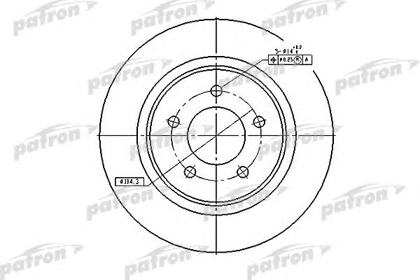 Купить PATRON PBD5386 Диск тормозной PBD5386