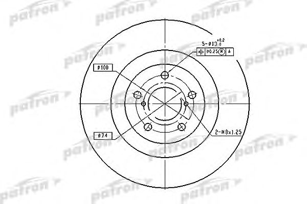 Купить PATRON PBD7004 Диск тормозной передн PBD7004