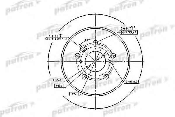 Купить PATRON PBD7257 Диск тормозной задн PBD7257