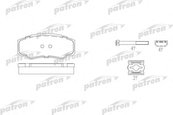 Купить PATRON PBP1480 Колодки тормозные дисковые задн PBP1480