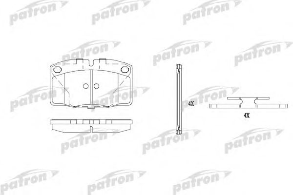 Купить PATRON PBP173 Колодки тормозные дисковые передн OPEL: ASCONA B 75-81, ASCONA C 81-88, ASCONA C хечбэк 81-88, CORSA A TR 82-93, CORSA A хечбэк 82-93, CORSA A фургон 86-90, KADETT D 79-84,