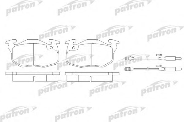 Купить PATRON PBP393 Колодки тормозные дисковые передн CITROEN: SAXO 96-03, PEUGEOT: 106 II 96-, 205 I 83-87, 205 I кабрио 86-94, 205 II 87-98, 305 II 82-90, 305 II Break 82-88, 309 I 85-89, 30