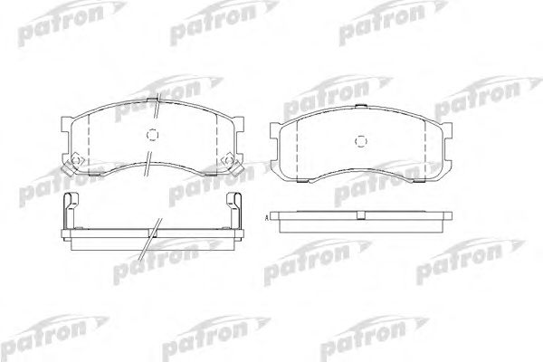 Купить PATRON PBP939 Колодки тормозные дисковые передн MAZDA: 626 III 87-92, 626 III Hatchback 87-92, 626 III Station Wagon 88-97, 626 III купе 87-91